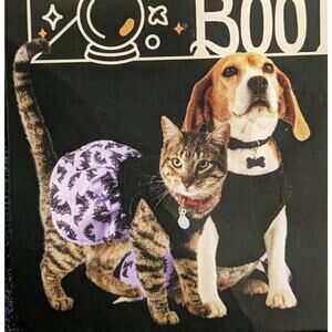 BOOTIQUE L Large Bratty Batty Bat Dog/cat Halloween Costume Dress Lace Velour